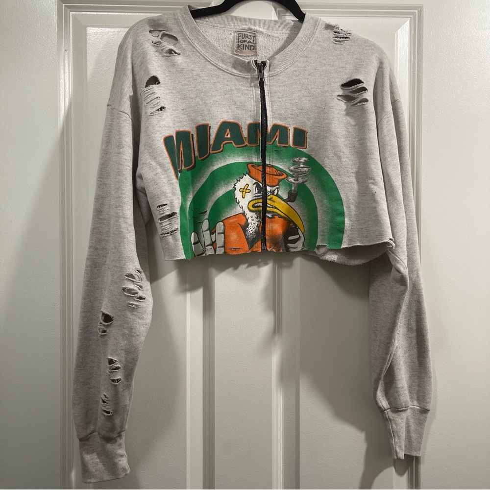 Furst of a Kind University of Miami Zip-Up Top